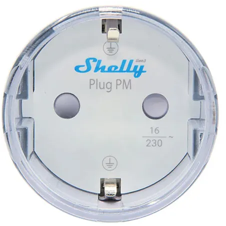 Shelly Plug PM Gen3 Matter 13A smart socket, white